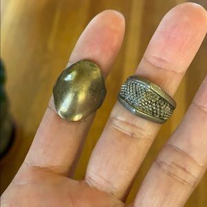 Set of silver rings size 6